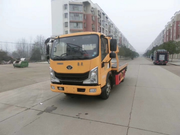 重汽豪曼蓝牌一拖二清障车